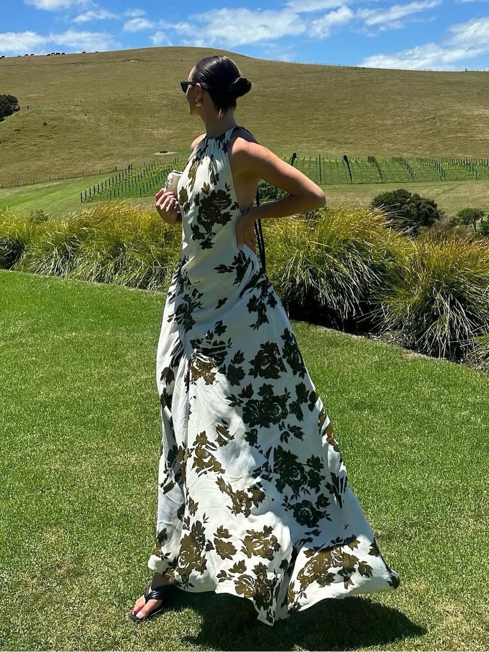Proenza Schouler Ruched Floral Dress